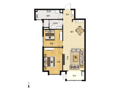 2室2厅1卫 住宅 在售
