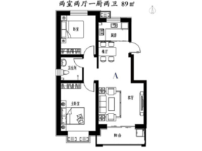 2室2厅1卫 住宅 在售