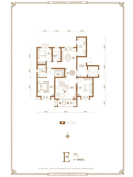 3室2厅2卫 住宅 售罄户型图