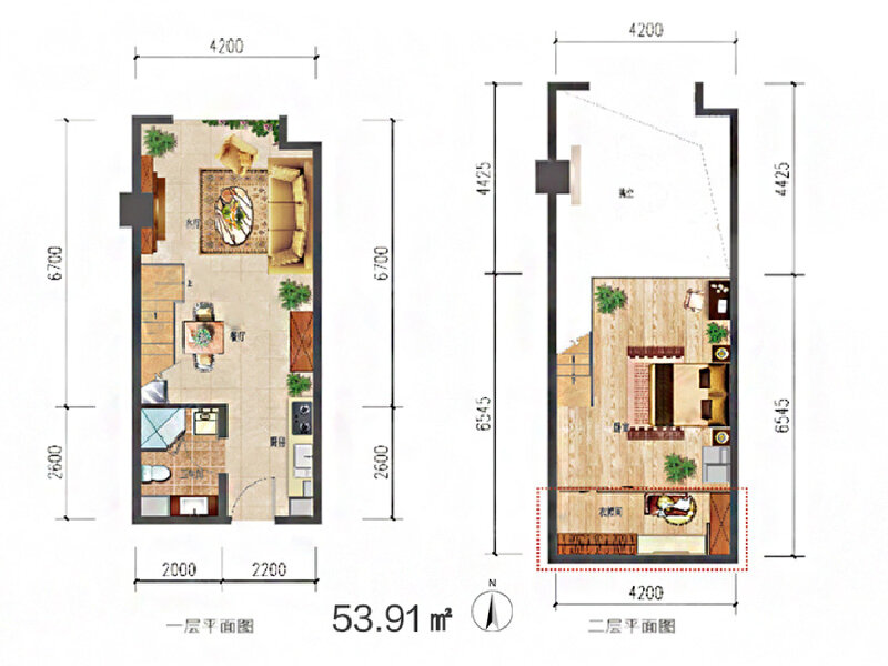 1室1厅1卫 商业类 在售户型图