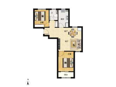 2室2厅1卫 住宅 在售