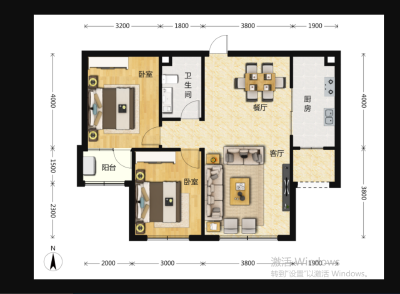2室2厅1卫 住宅 在售