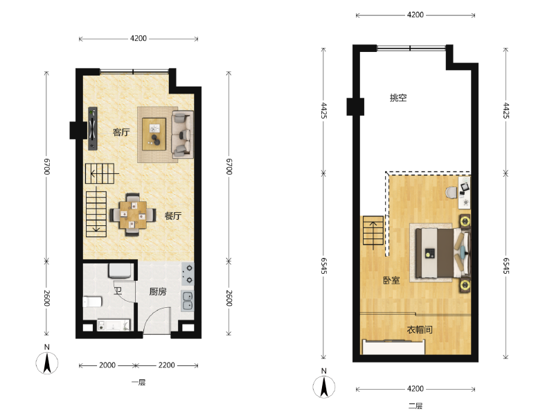 1室1厅1卫 商业类 在售户型图