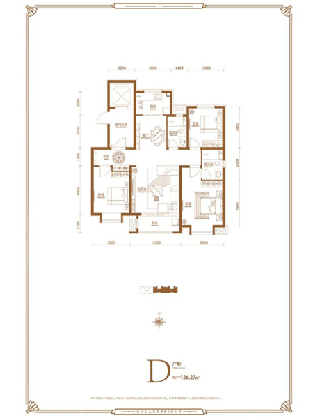 3室2厅2卫 住宅 在售户型图