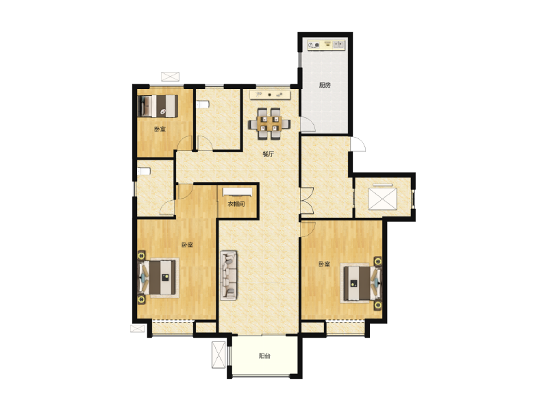 3室2厅2卫 住宅 售罄户型图