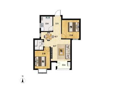 2室2厅1卫 住宅 售罄