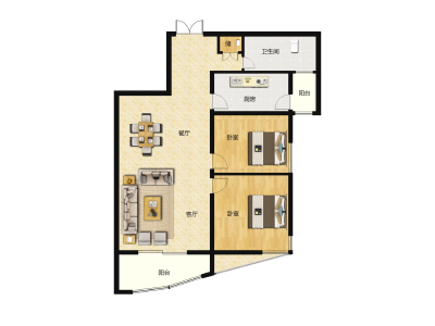 2室2厅1卫 住宅 售罄