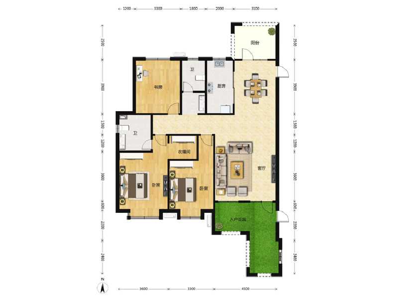 3室2厅2卫 住宅 在售户型图