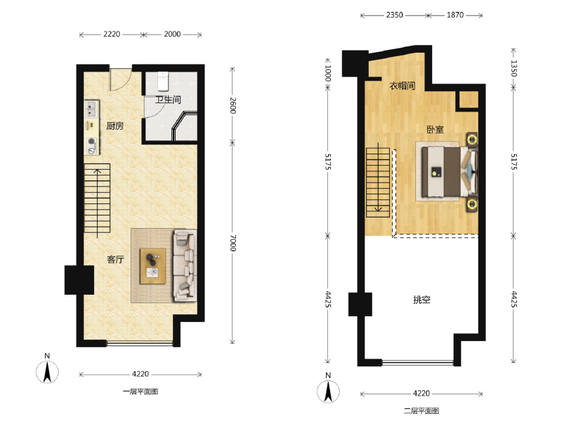 1室1厅1卫 商业类 在售户型图