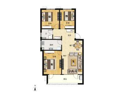 3室2厅1卫 住宅 在售