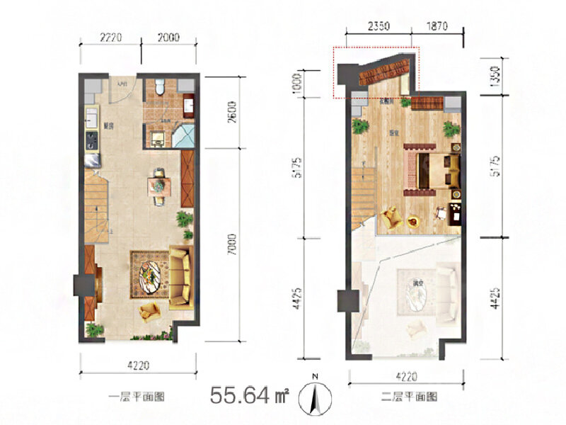 1室1厅1卫 商业类 在售户型图