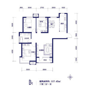 3室2厅1卫 住宅 在售