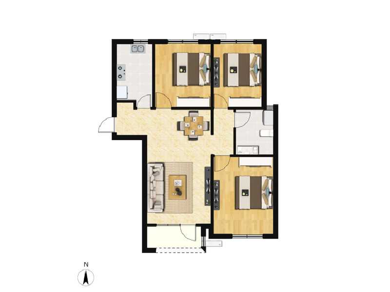 3室2厅1卫 住宅 售罄户型图