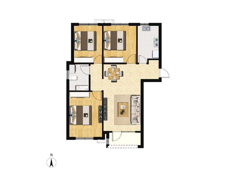 3室2厅1卫 住宅 售罄户型图