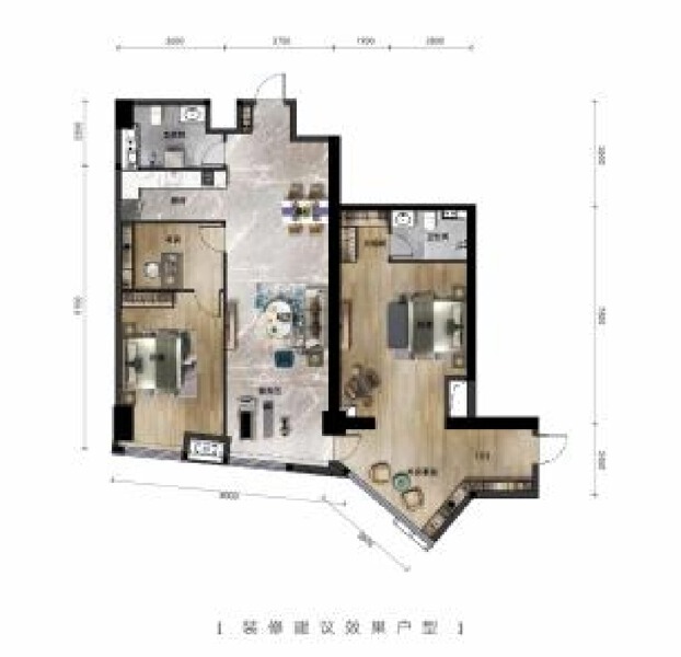 3室2厅2卫 商业类 待售户型图