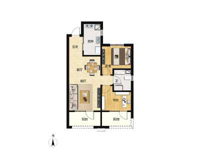 2室2厅1卫 住宅 待售