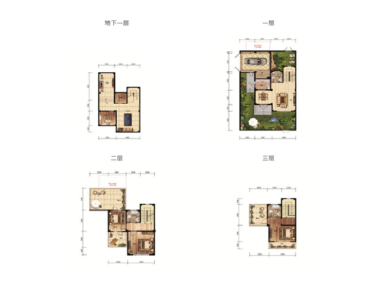 3室3厅3卫 别墅 待售户型图