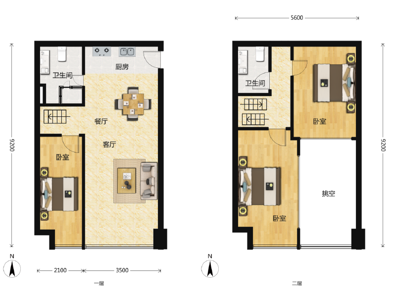 3室2厅2卫 商业类 在售户型图