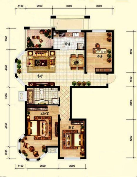 3室2厅1卫 住宅 售罄户型图