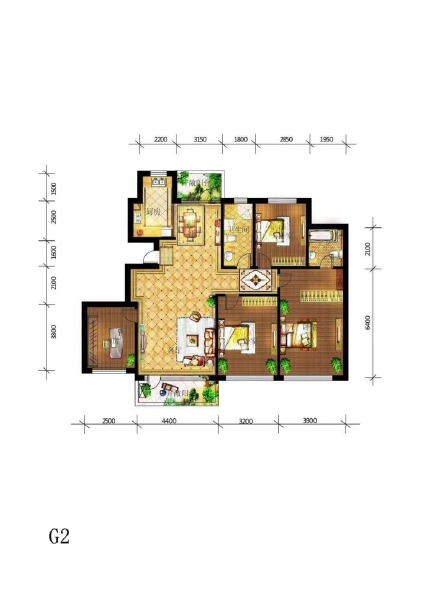 4室2厅2卫 住宅 在售户型图
