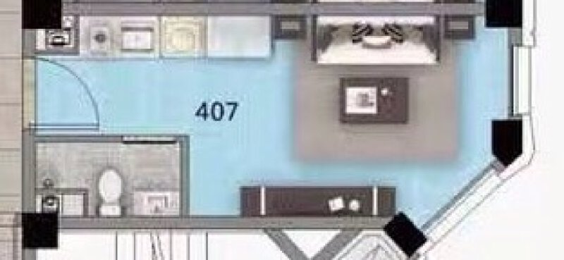 1室1厅1卫 商业类 售罄户型图