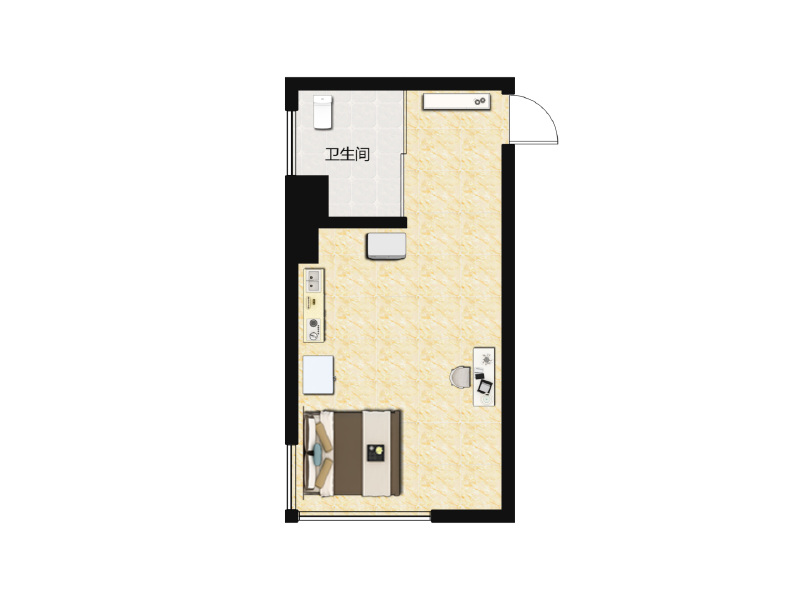 1室0厅1卫 住宅 售罄户型图
