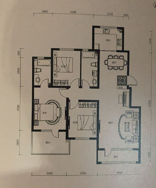 3室2厅2卫 住宅 在售户型图