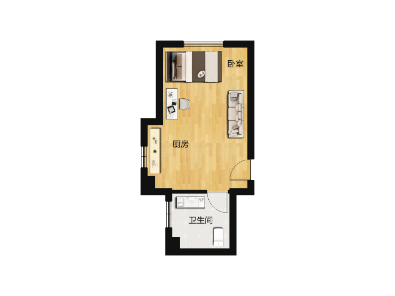 1室0厅1卫 住宅 售罄户型图