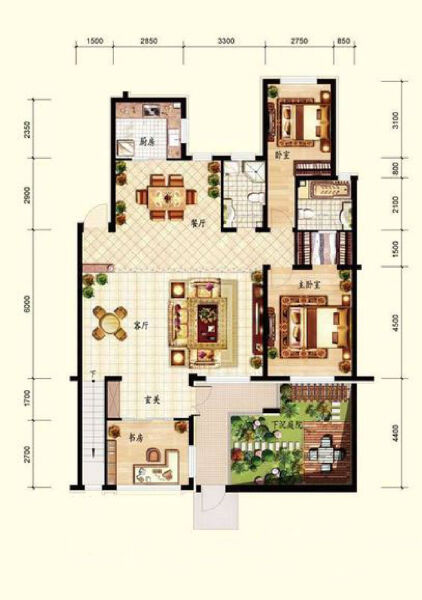 3室2厅2卫 住宅 售罄户型图