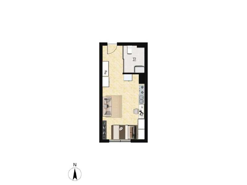 1室1厅1卫 住宅 售罄户型图