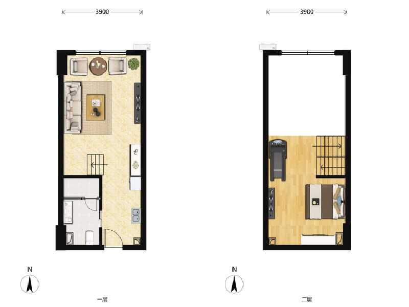1室1厅1卫 商业类 在售户型图