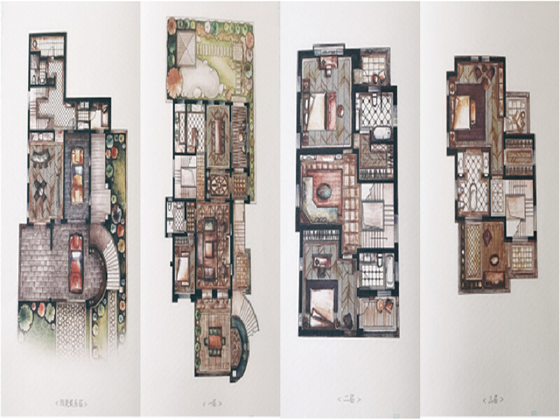 4室3厅5卫 别墅 售罄户型图
