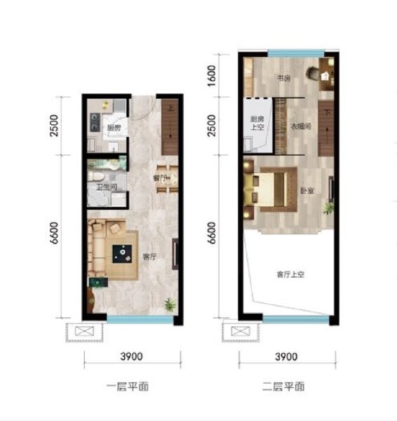 2室2厅1卫 商业类 在售户型图