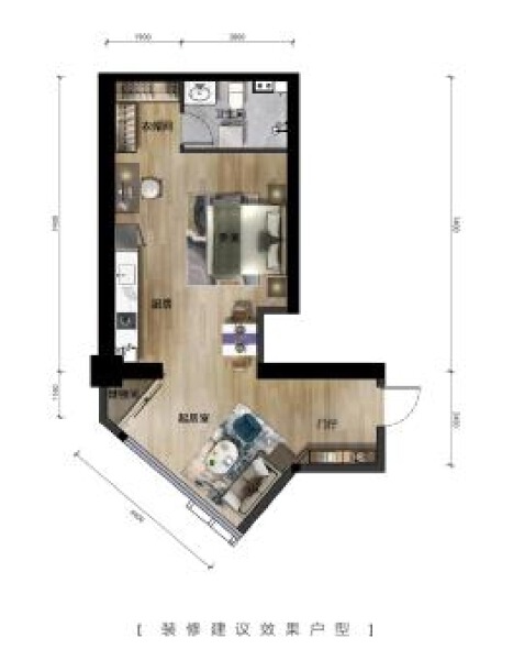 1室1厅1卫 商业类 待售户型图