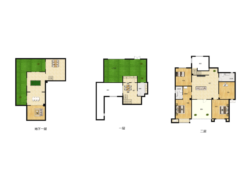 4室2厅2卫 别墅 待售户型图