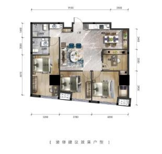 4室2厅2卫 商业类 待售户型图