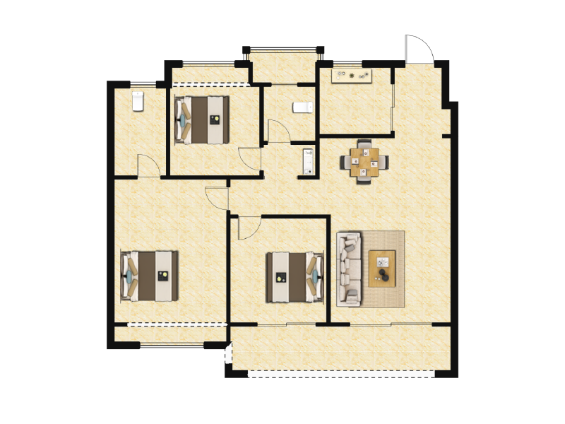 3室2厅2卫 住宅 在售户型图