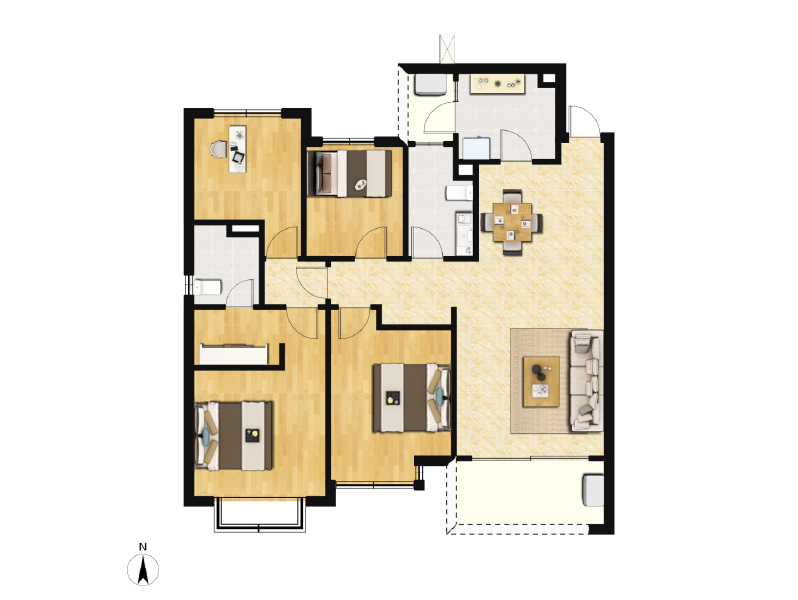4室2厅2卫 住宅 售罄户型图