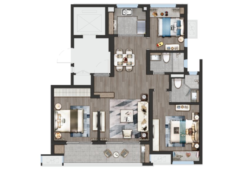 3室2厅2卫 住宅 售罄户型图