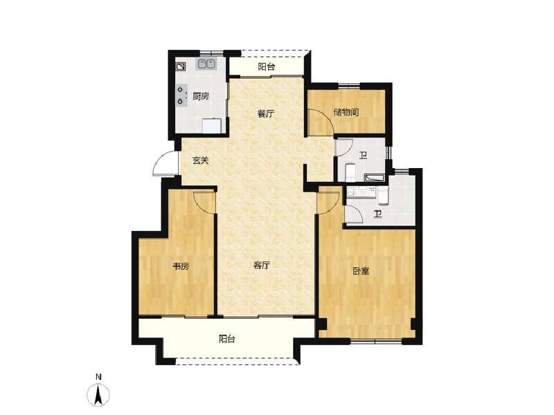 3室2厅2卫 别墅 在售户型图