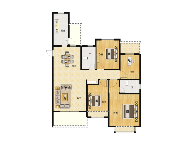 4室2厅2卫 住宅 售罄户型图