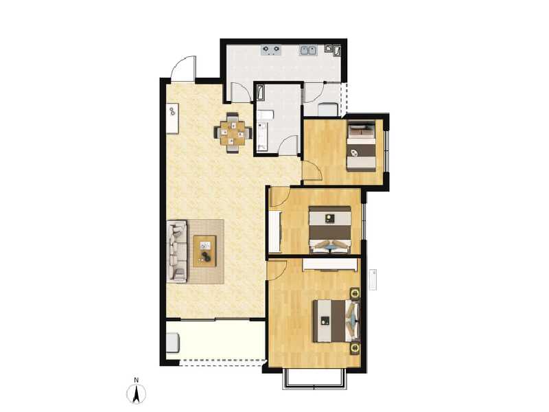 3室2厅1卫 住宅 在售户型图