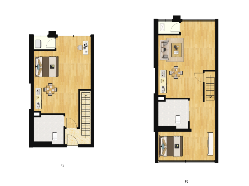 2室1厅2卫 商业类 在售户型图