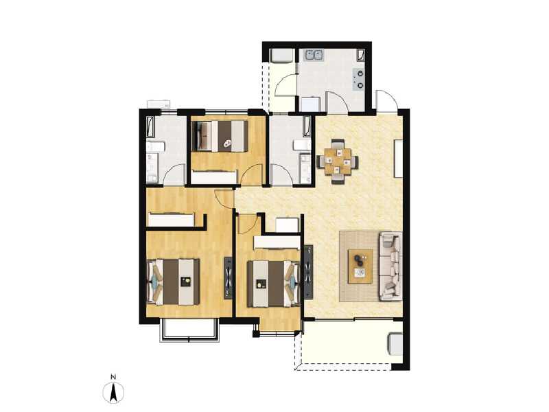 3室2厅2卫 住宅 在售户型图