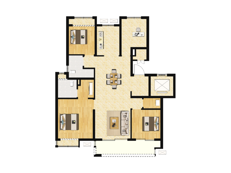 4室2厅2卫 住宅 在售户型图