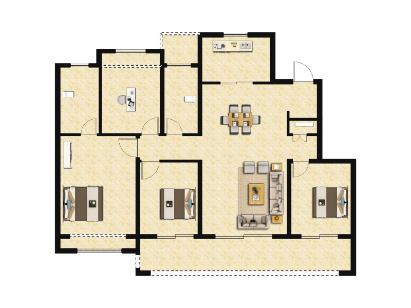 4室2厅2卫 住宅 在售户型图