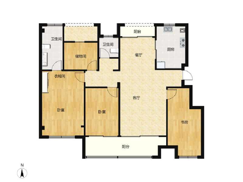 4室2厅2卫 别墅 在售户型图