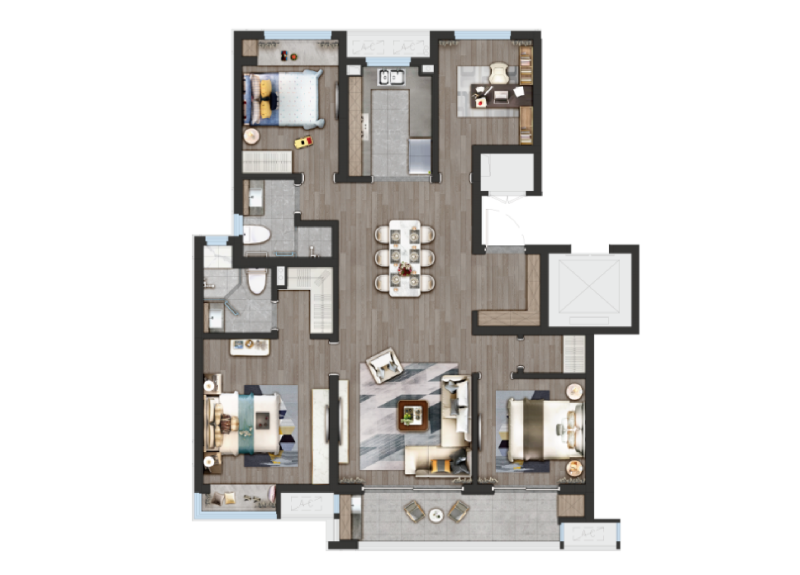 4室2厅2卫 住宅 在售户型图