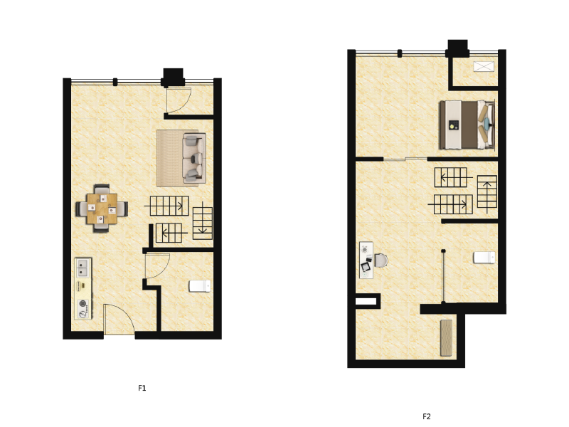 2室3厅2卫 商业类 在售户型图