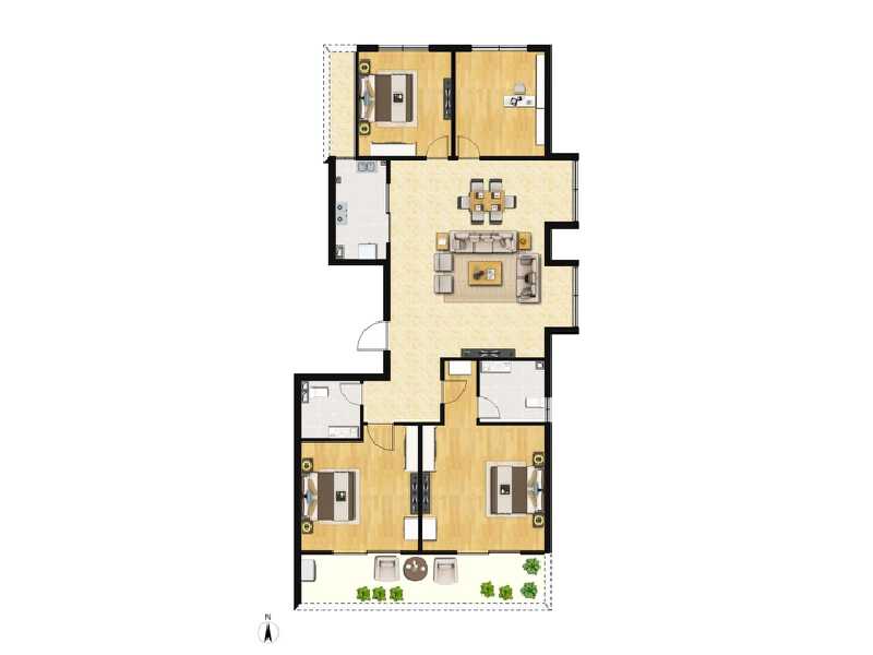 4室2厅2卫 住宅 在售户型图